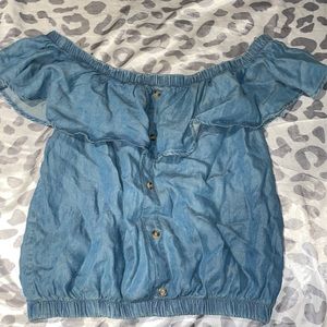 Rue 21 denim off the shoulder top